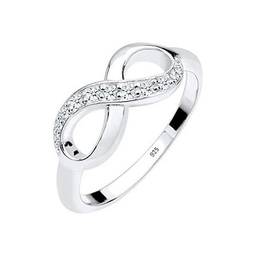 DIAMORE elli diamonds anello donne simbolo di infinito amore con diamante (0.125 ct. ) in argento sterling 925