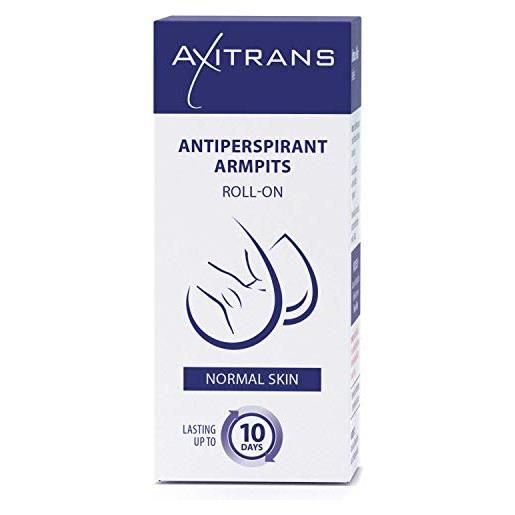 Axitrans deodorante antitraspirante ascelle extra forte, 20ml - efficacia fino a 10 giorni - deodorante roll on assorbe il sudore ed elimina gli odori - deodorante antiodore massima efficacia