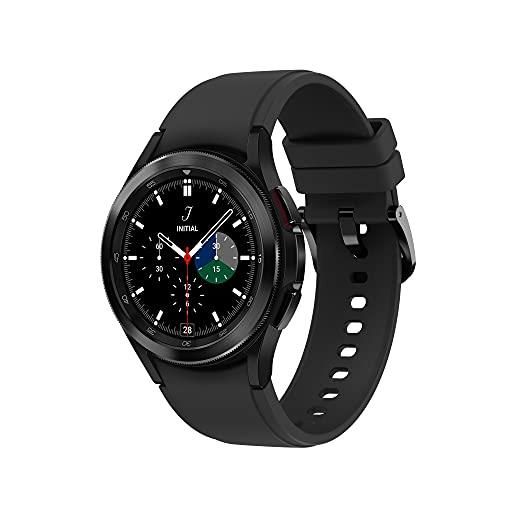 Samsung galaxy watch4 classic 42mm smart. Watch acciaio inox, ghiera rotante, monitoraggio benessere, fitness tracker, nero, 2021 [versione italiana]