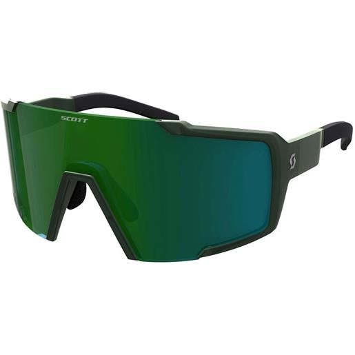 Scott shield compact sunglasses verde green chrome/cat3