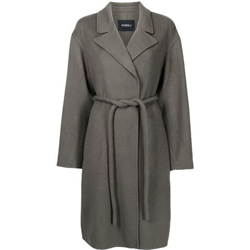 Goen.J cappotto con cintura - grigio