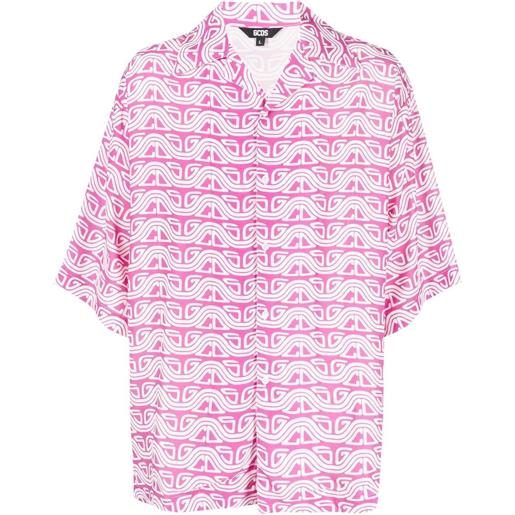 Gcds camicia con stampa - rosa