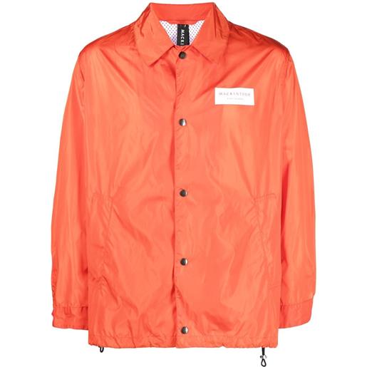 Mackintosh giacca-camicia con bottoni - arancione