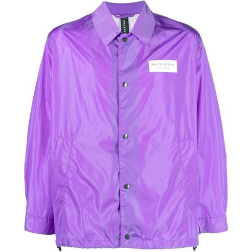 Mackintosh giacca-camicia con bottoni - viola