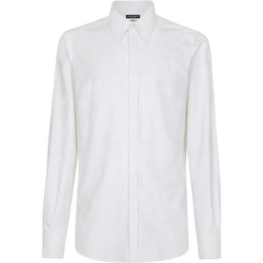 Dolce & Gabbana camicia con effetto jacquard - bianco
