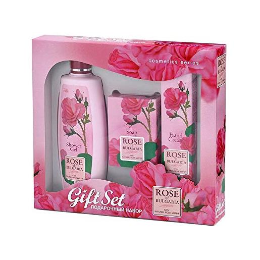 Rosa de Bulgaria rosa di bulgaria - confezione regalo - gel doccia, sapone naturale, crema mani. 