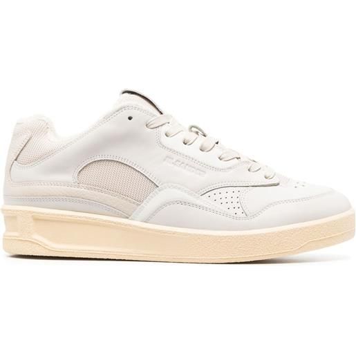 Jil Sander sneakers con logo goffrato - bianco