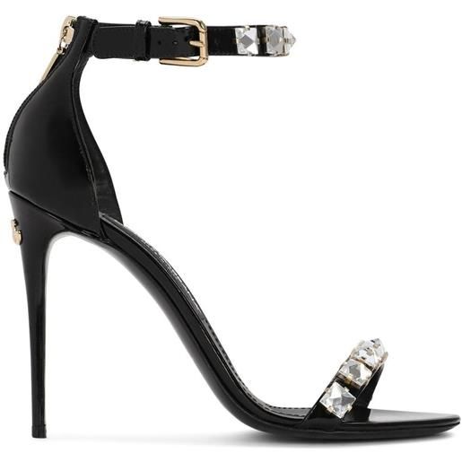 Dolce & Gabbana sandali con strass 105mm - nero
