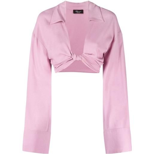 Blumarine camicia crop - rosa