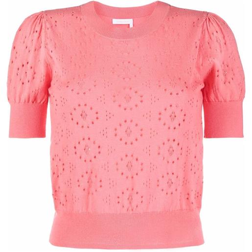 See by Chloé top con cut-out - rosa