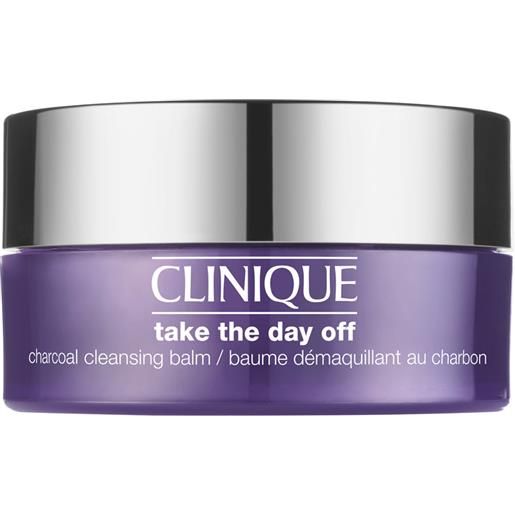 Clinique take the day off™ charcoal cleansing balm 125ml crema detergente viso, olio detergente viso, struccante occhi, struccante occhi waterproof