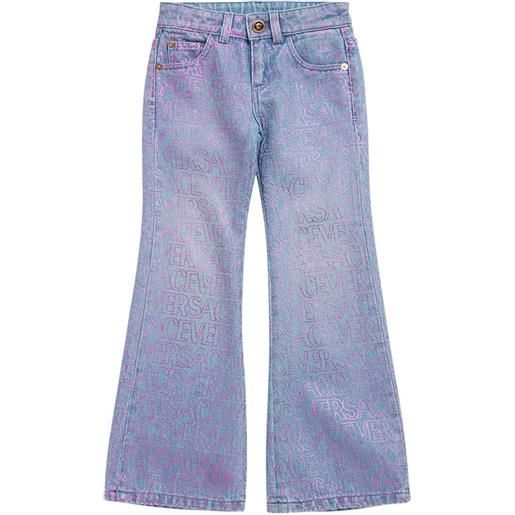VERSACE jeans in denim di cotone stampato