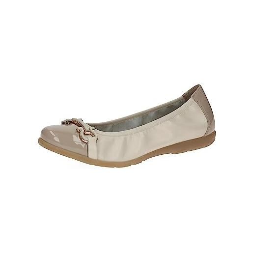 CAPRICE 9-9-22172-20, ballerina donna, brevetto in crema, 39 eu