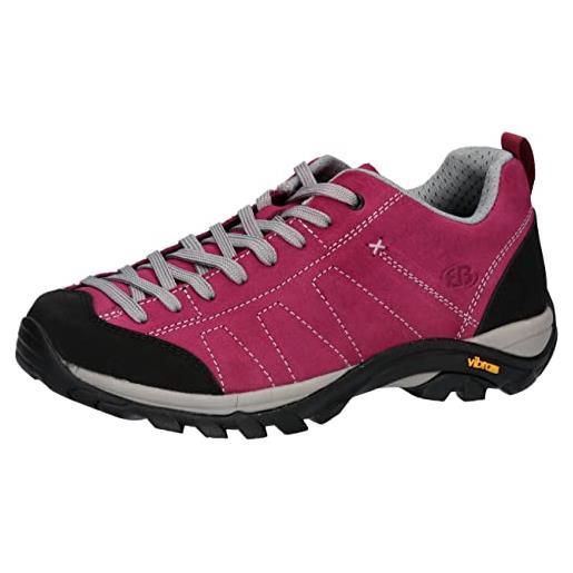 Brütting claremont, scarpe da trekking donna, rosa grigio, 43 eu