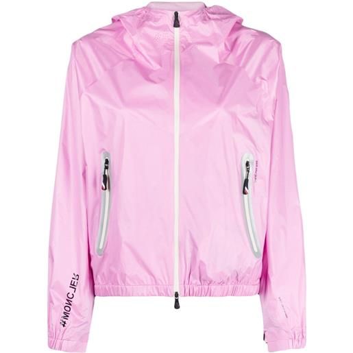 Moncler Grenoble giacca a vento con cappuccio crozat - rosa