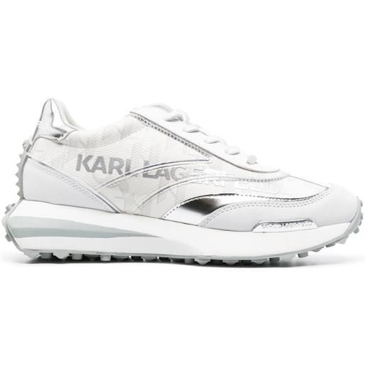 Karl Lagerfeld sneakers con stampa in pelle - bianco
