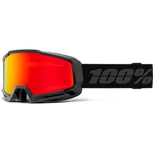 100percent okan hiper ski goggles nero mirror red lens/cat3