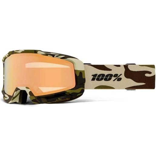 100percent okan hiper ski goggles verde mirror copper lens/cat4