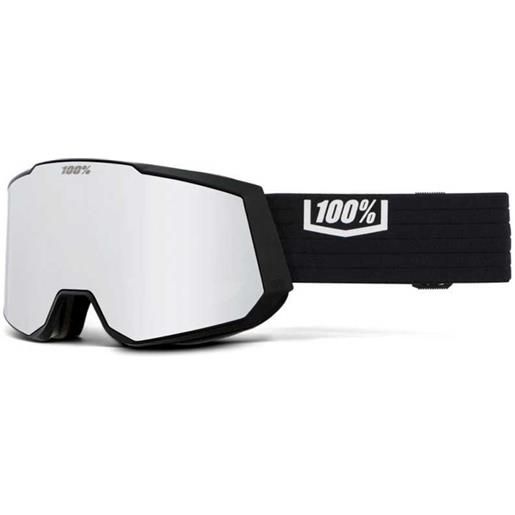 100percent snowcraft xl hiper ski goggles nero mirror silver lens/cat1