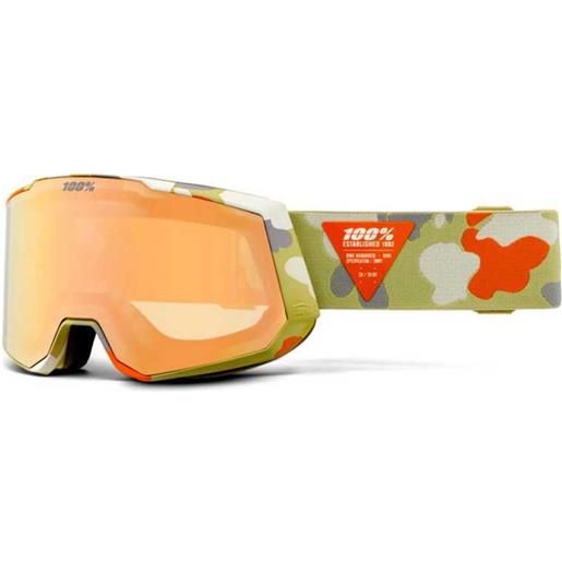 100percent snowcraft xl hiper ski goggles verde mirror copper lens/cat4