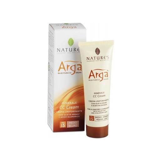 Arga' minerale cc cream viso medio scura 50 ml nature's