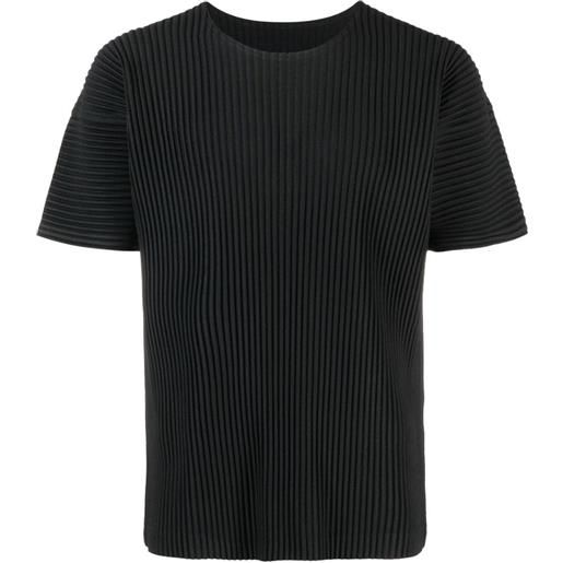 Homme Plissé Issey Miyake t-shirt a coste - nero