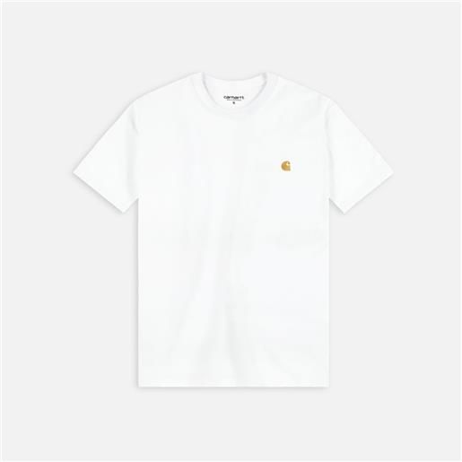 Carhartt WIP chase t-shirt white/gold uomo