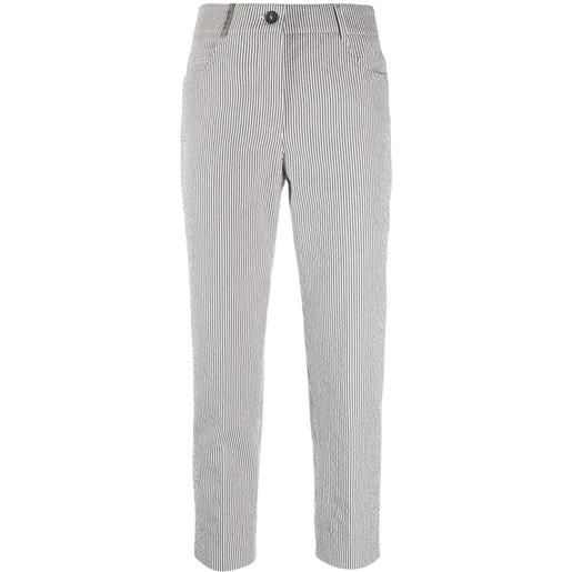 Peserico pantaloni gessati - grigio
