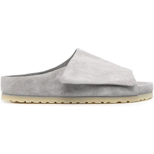 Birkenstock sandali slides con punta aperta - grigio