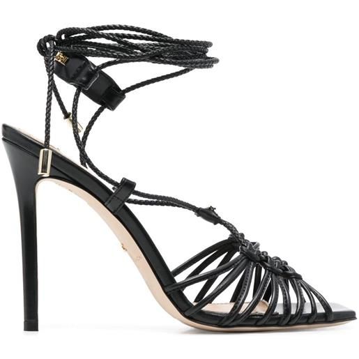 Elisabetta Franchi sandali con dettaglio a catena - nero