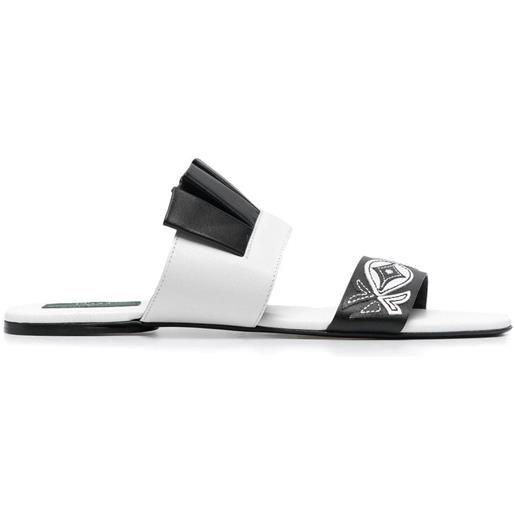 PUCCI sandali slides con ricamo - nero