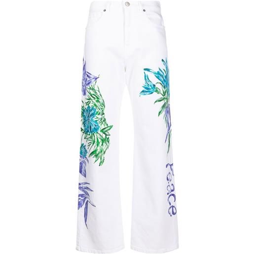 P.A.R.O.S.H. pantaloni a fiori - bianco