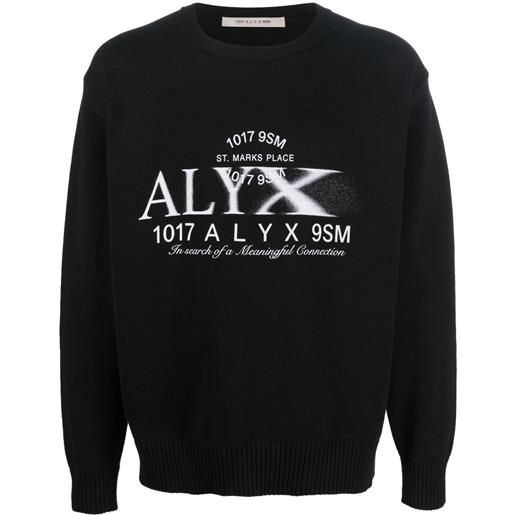 1017 ALYX 9SM felpa con stampa - nero