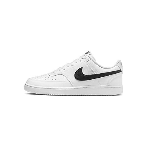 Nike court vision low next nature, sneaker uomo, white black white, 43 eu