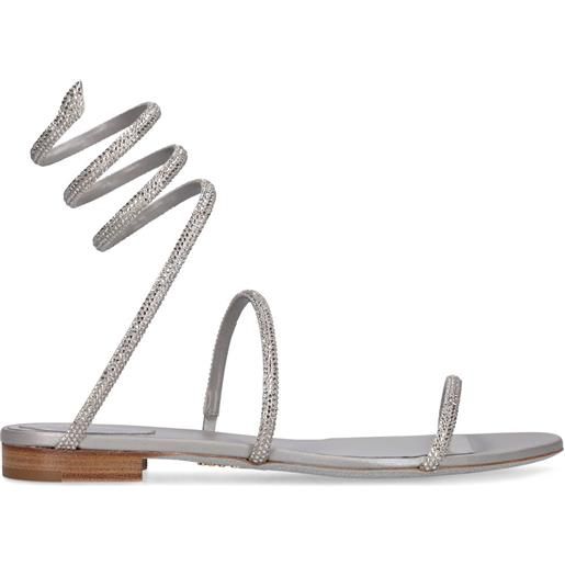 RENÉ CAOVILLA sandali in raso con decorazioni 10mm