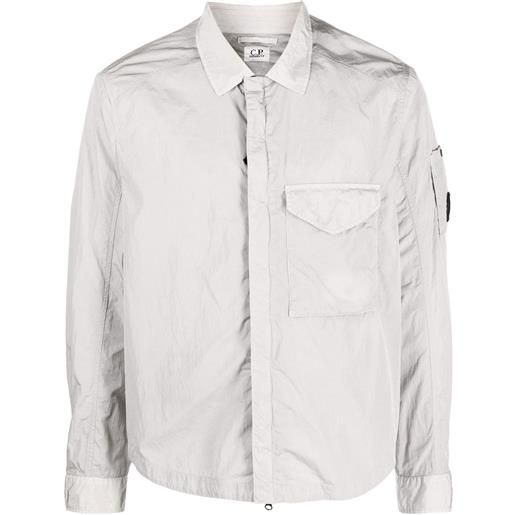 C.P. Company giacca-camicia con applicazione - grigio