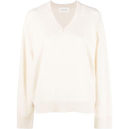 ARMARIUM maglione con scollo a v - bianco