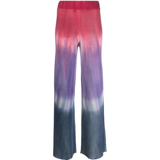 Canessa pantaloni con fantasia tie dye talisman - viola