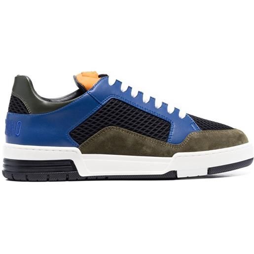 Moschino sneakers con design color-block - blu
