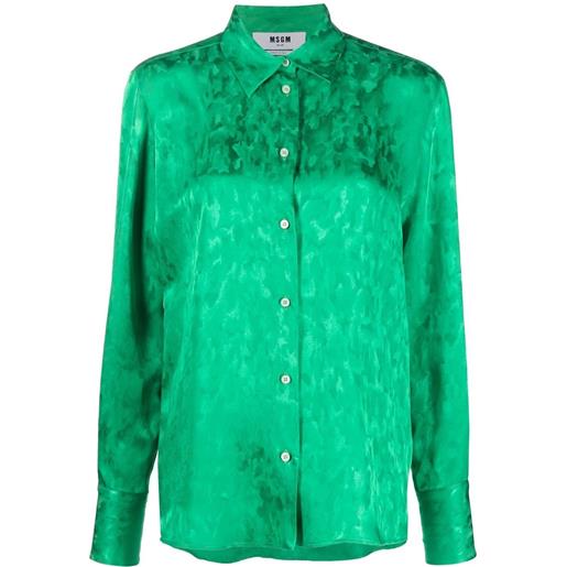 MSGM blusa con stampa - verde