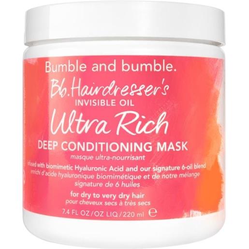 Bumble and Bumble ultra rich deep conditioning mask 220ml maschera idratante capelli, maschera nutriente capelli