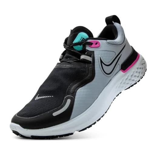 Nike react miler shield, scarpe da corsa donna, ossidiana mist black aurora gre, 42 eu