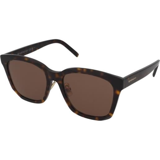 Givenchy gv 40018f 52e | occhiali da sole graduati o non graduati | plastica | quadrati | havana, marrone | adrialenti