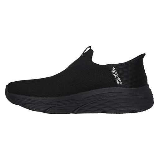 Skechers max cushioning slip-ins-scarpe da corsa athletic slip-on con memory foam, ginnastica uomo, bianco nero, 41 eu