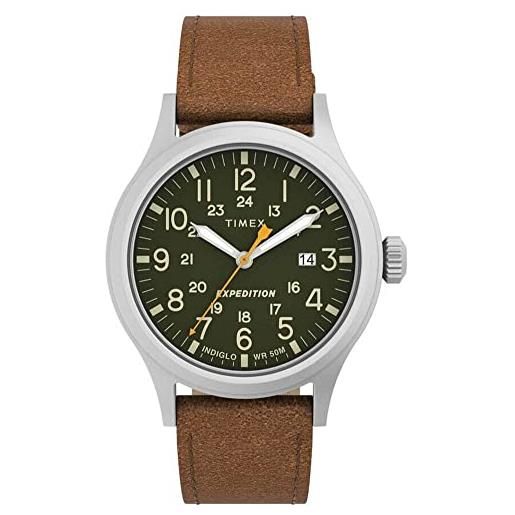 Timex orologio analogico al quarzo uomo con cinturino in pelle tw4b23000