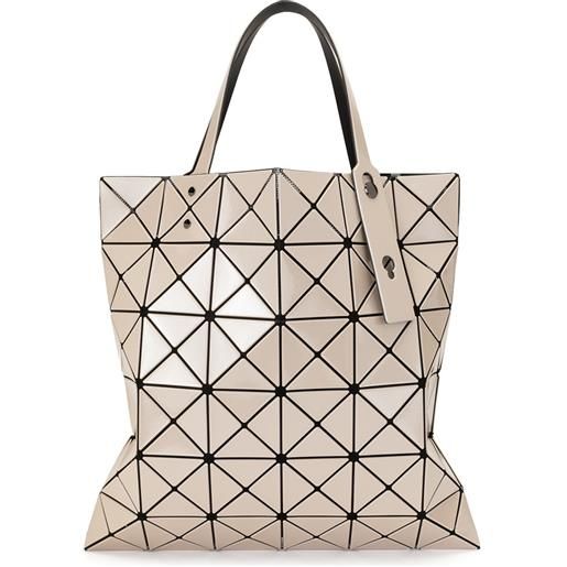 Bao Bao Issey Miyake borsa tote lucent con motivo geometrico - bianco