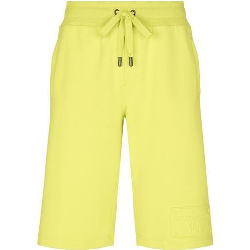 Dolce & Gabbana short sportivi con ricamo - giallo
