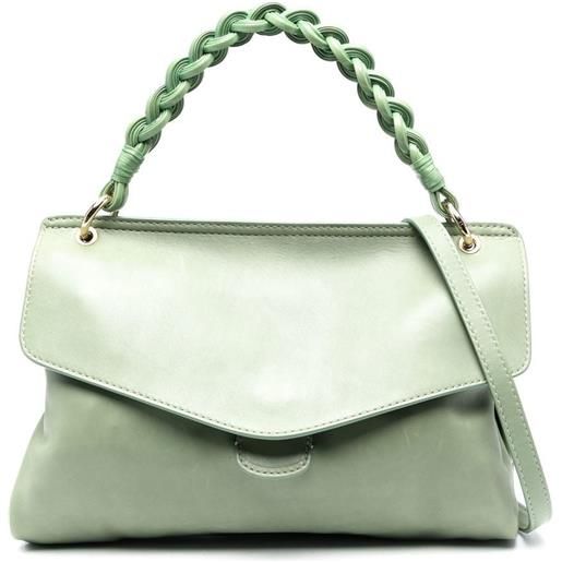 Officine Creative borsa a spalla nolita con manico intrecciato - verde