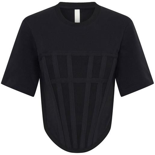 Dion Lee t-shirt corset - nero
