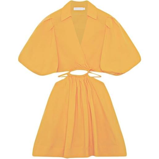 Simkhai abito aulora con cut-out - giallo